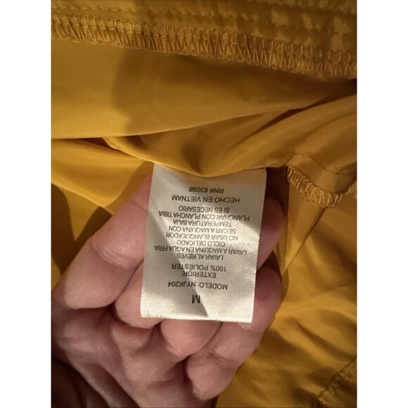 Ci Sono Women’s Medium Yellow Rain Jacket Windbreaker Lightweight Mustard Zipper - Picture 7 of 12